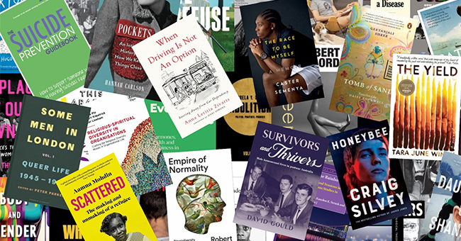 Collage of various books